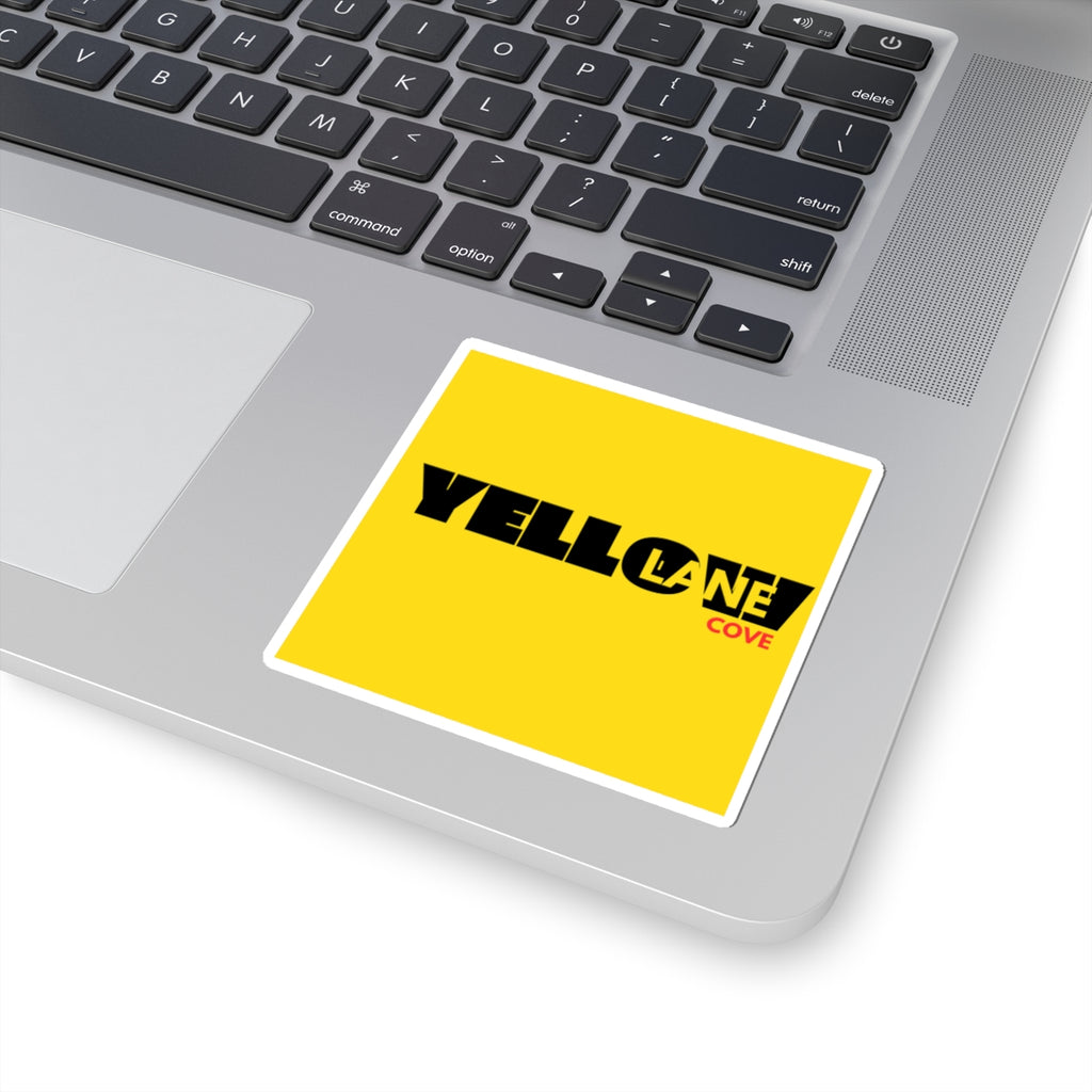 Yellow Lane Cove Sticker — Bold Yellow Logo Kiss-Cut Sticker