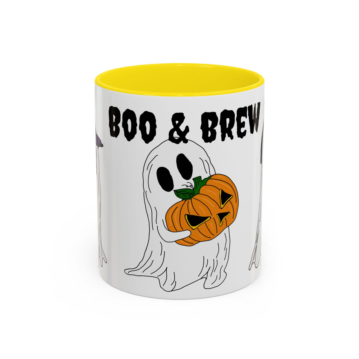 Boo & Brew Halloween Ghost Pumpkin Mug
