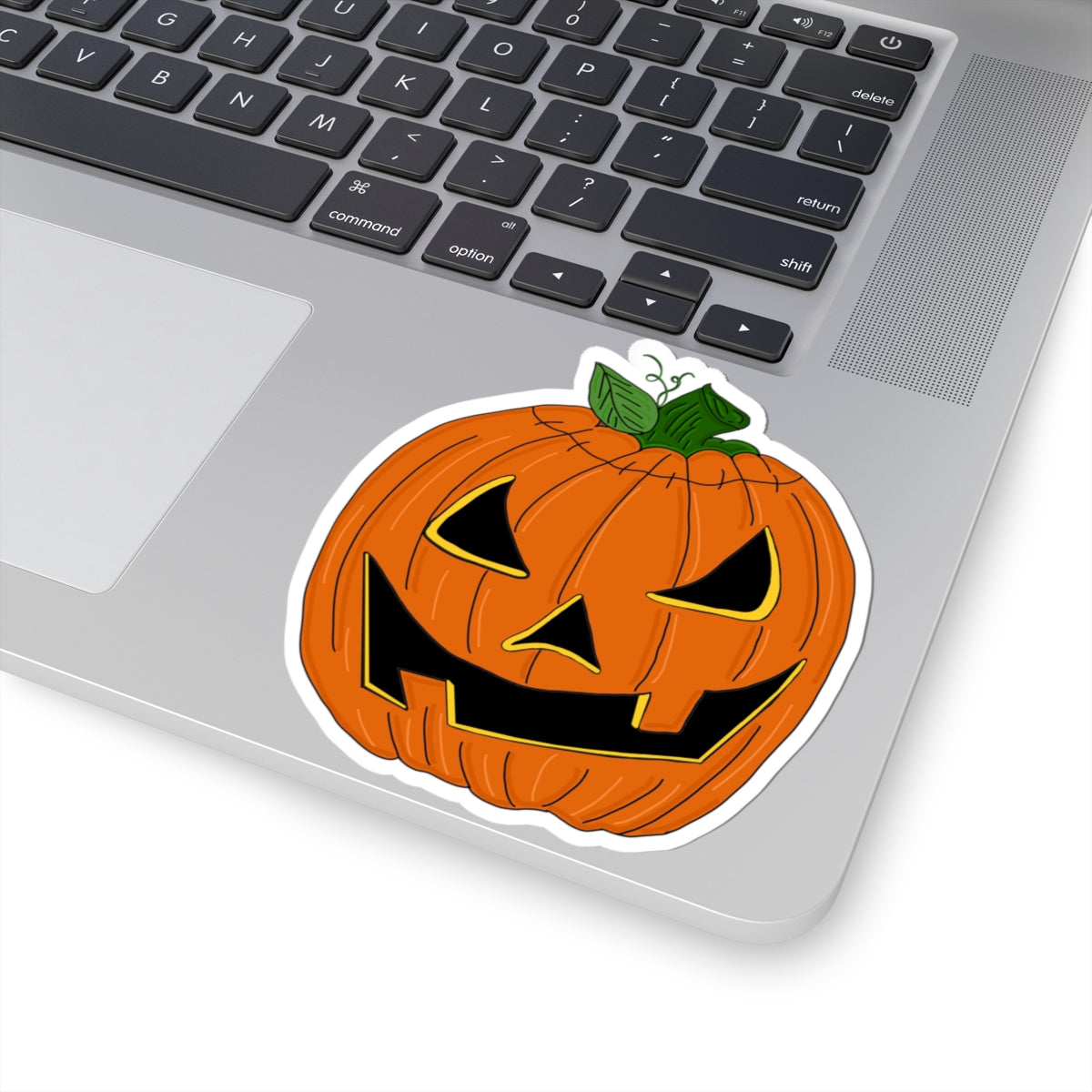 Spooky Jack-O'-Lantern Pumpkin Kiss-Cut Sticker