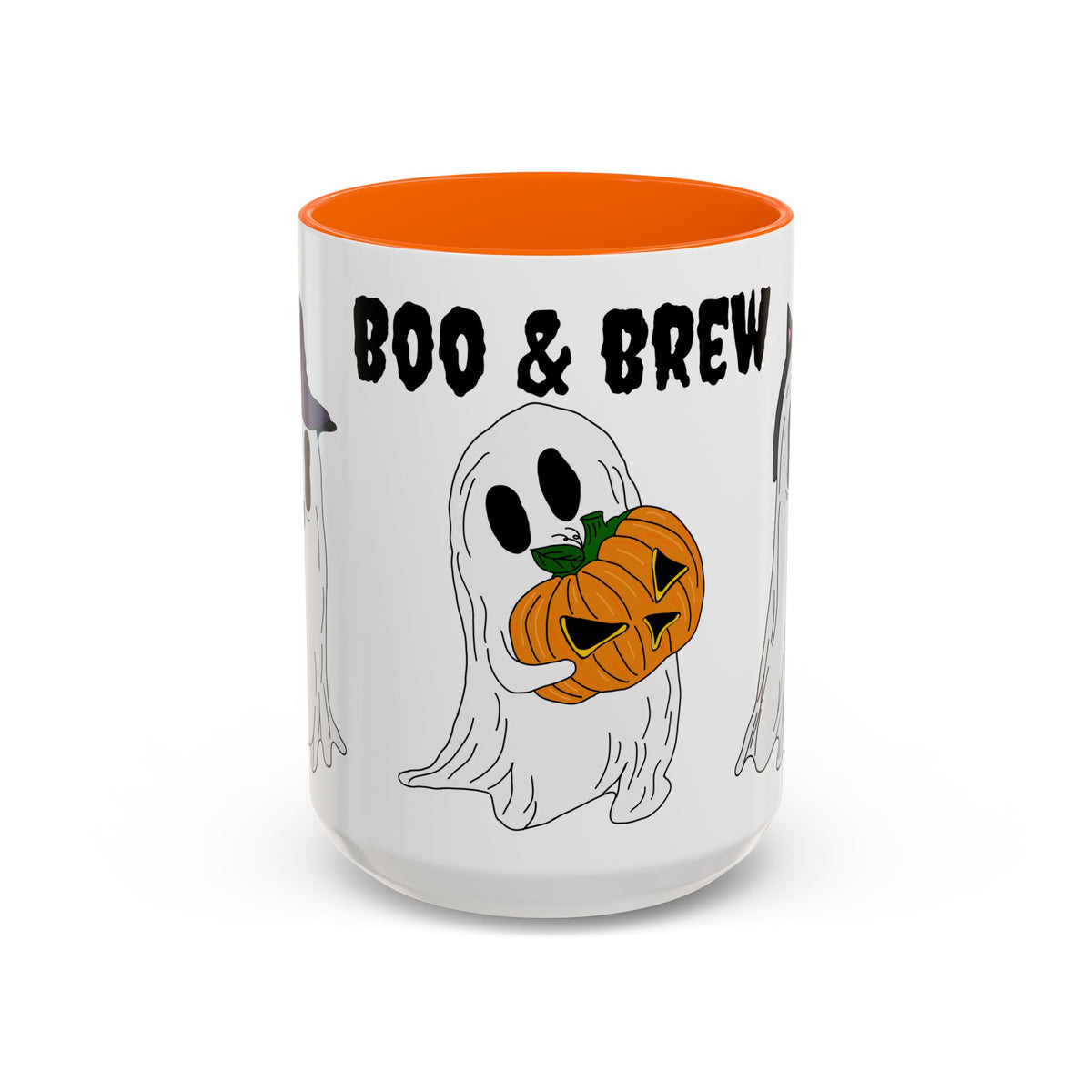 Boo & Brew Halloween Ghost Pumpkin Mug