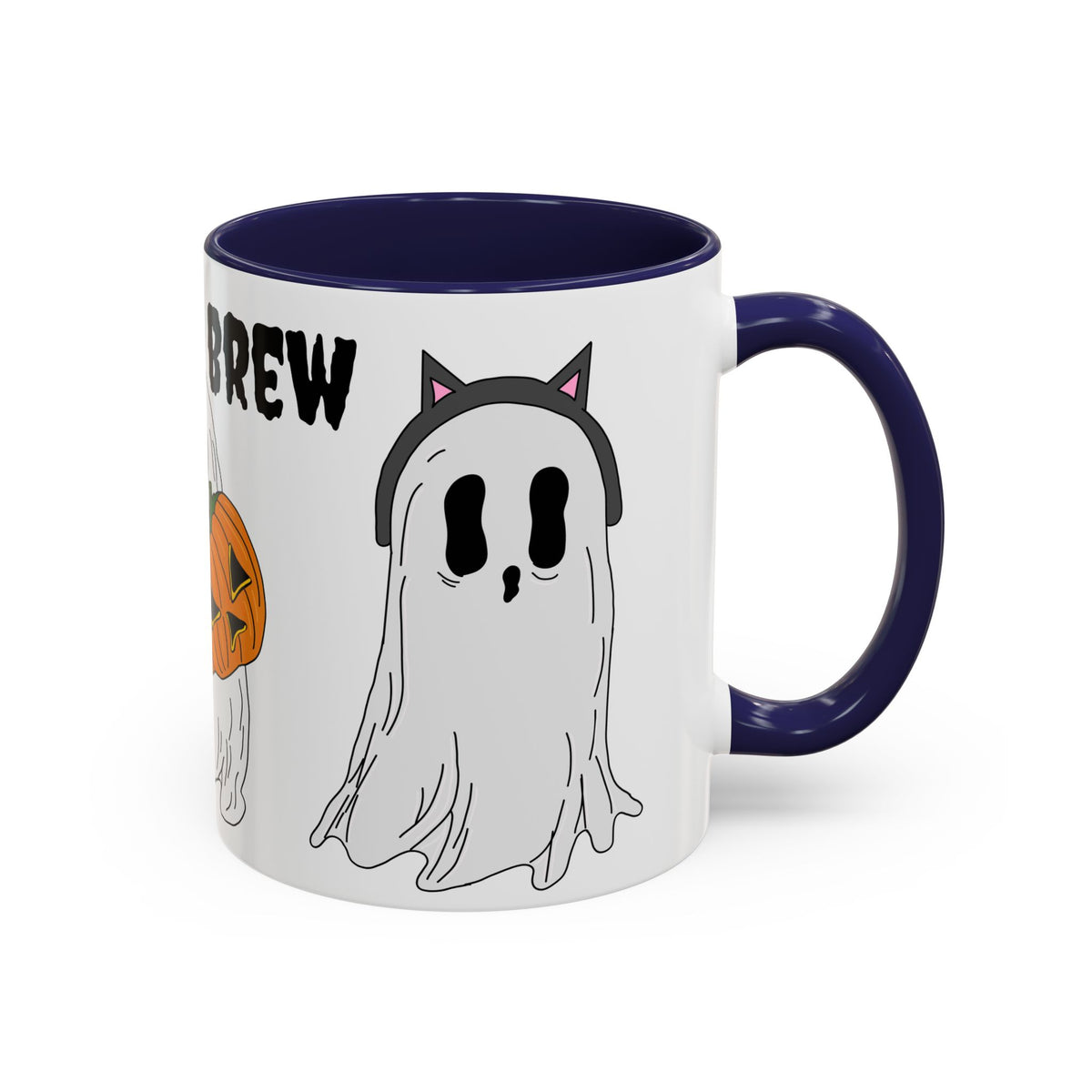 Boo & Brew Halloween Ghost Pumpkin Mug