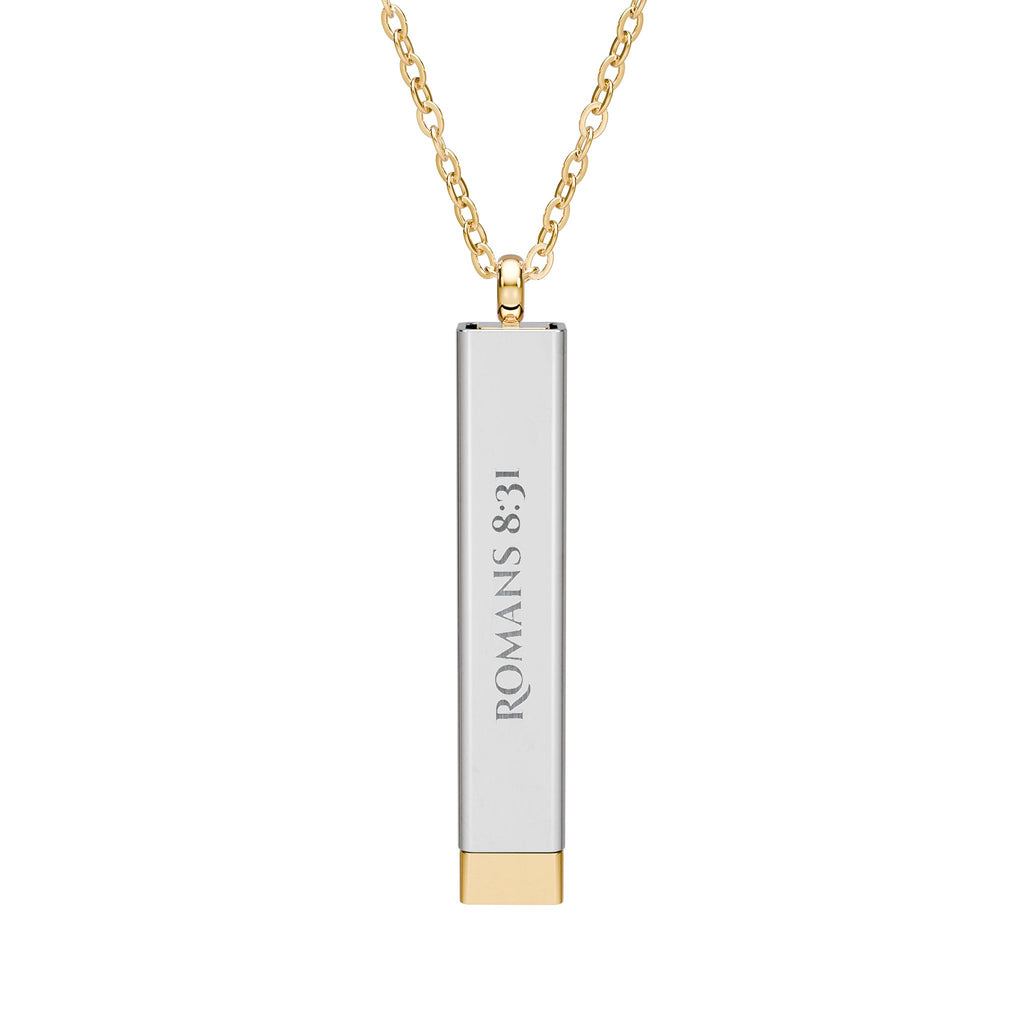 Romans 8:31 Hidden Message Necklace – Engraved Jewelry