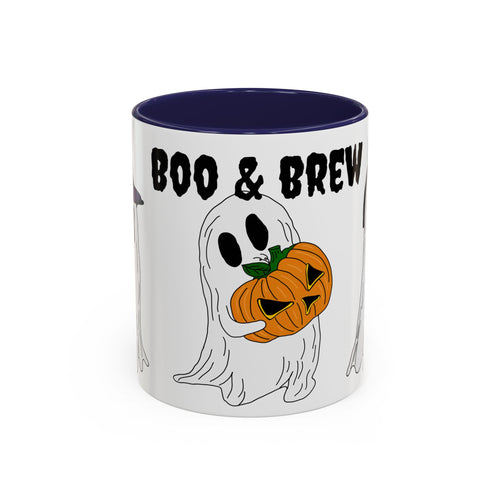 Boo & Brew Halloween Ghost Pumpkin Mug