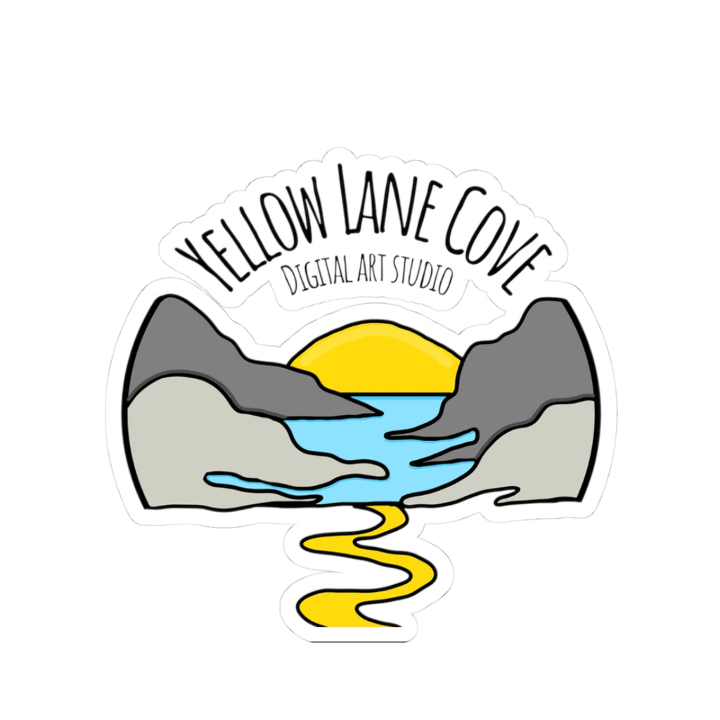 Sticker — Yellow Lane Cove Cove Sunset Scenic Logo