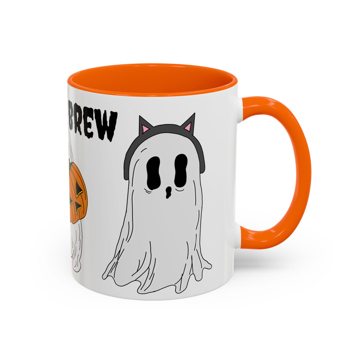 Boo & Brew Halloween Ghost Pumpkin Mug