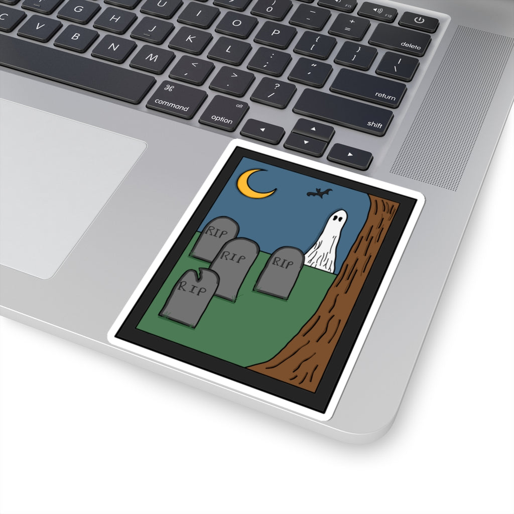 Ghost In Cemetery Sticker