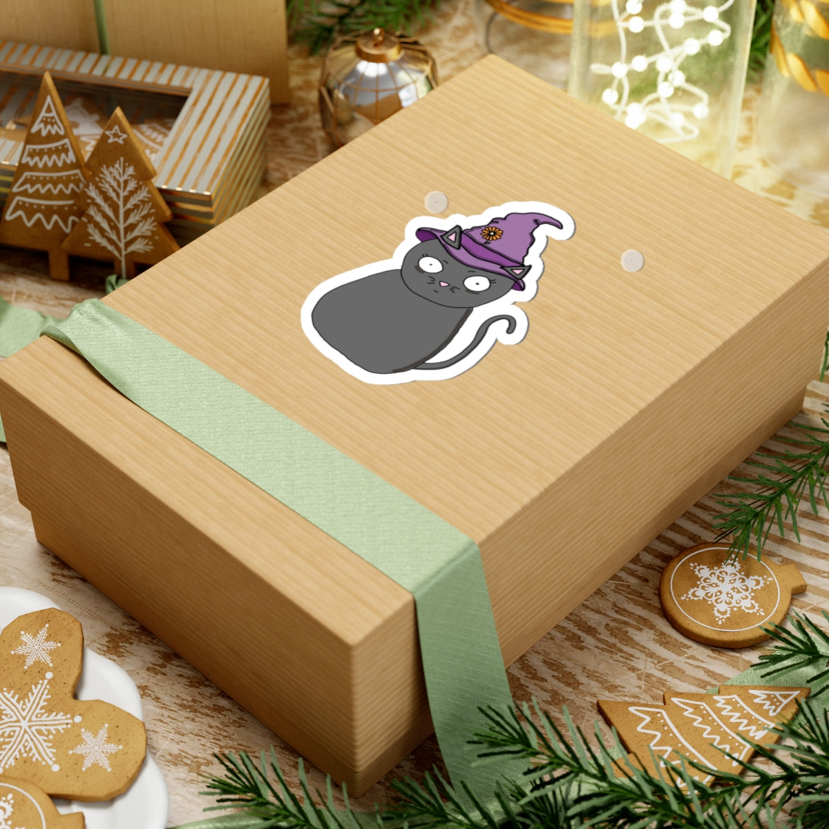 CUTE Witch Kitty Halloween sticketr