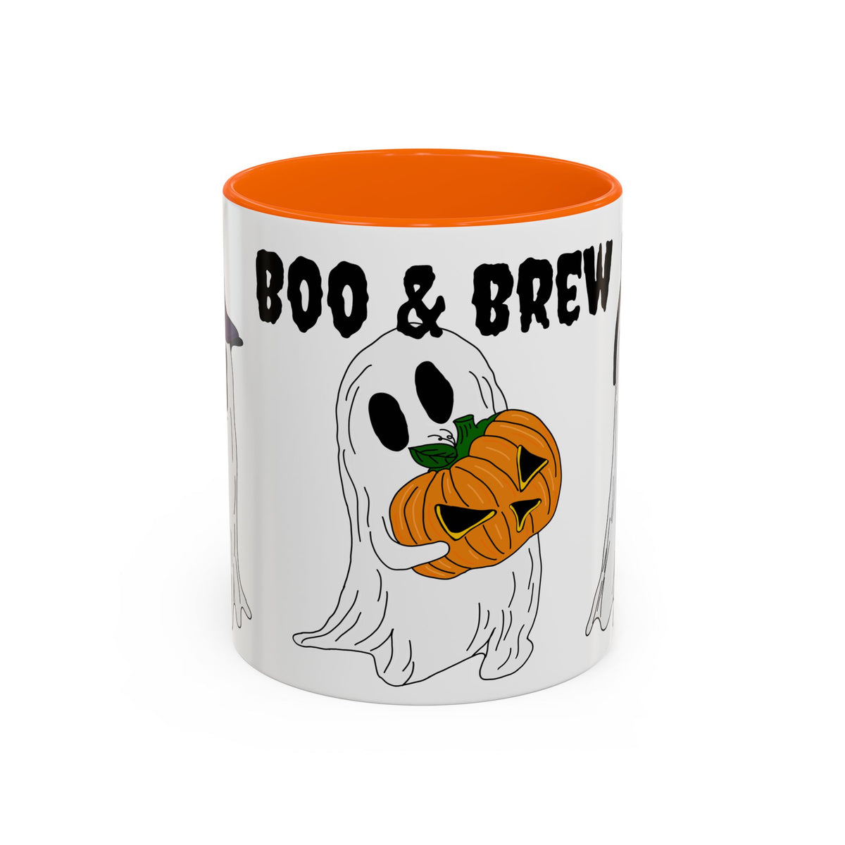 Boo & Brew Halloween Ghost Pumpkin Mug