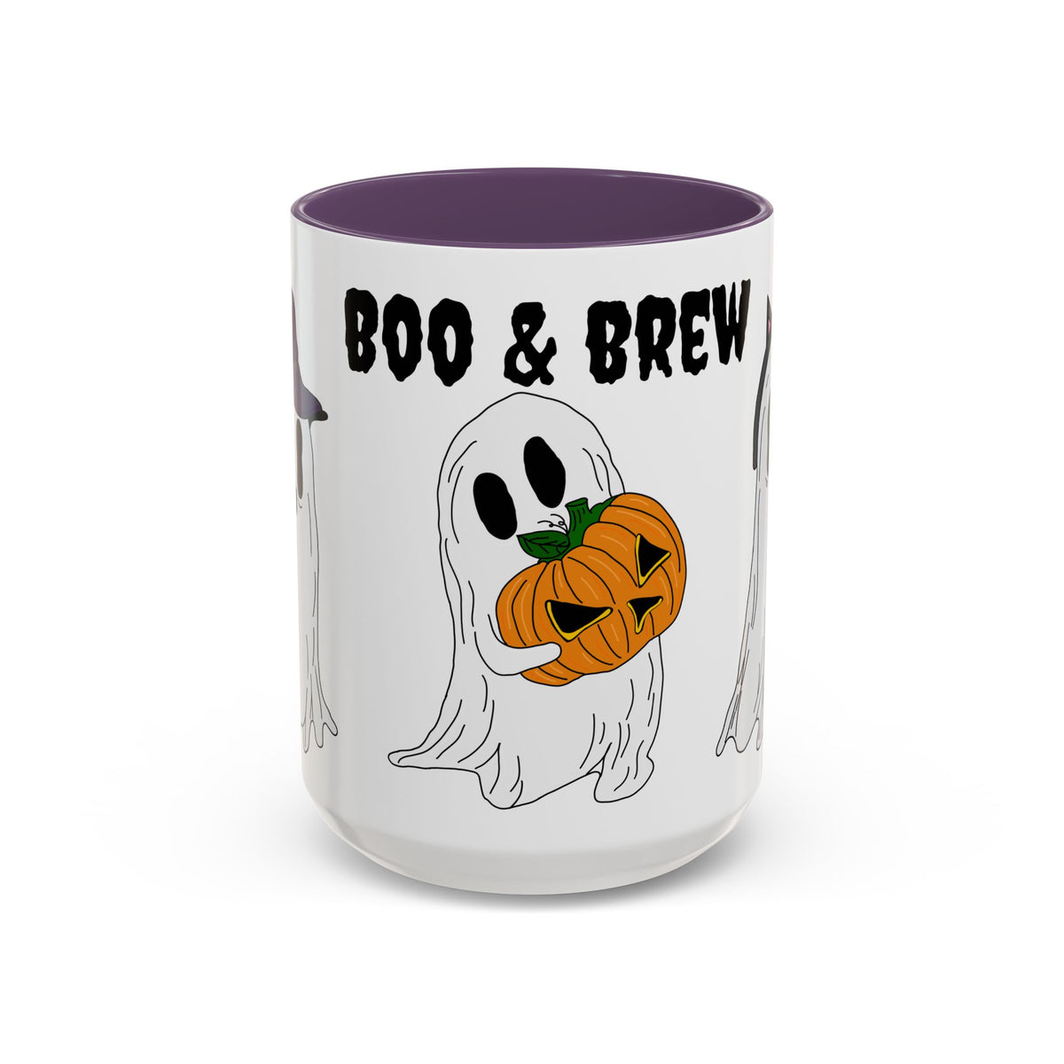 Boo & Brew Halloween Ghost Pumpkin Mug