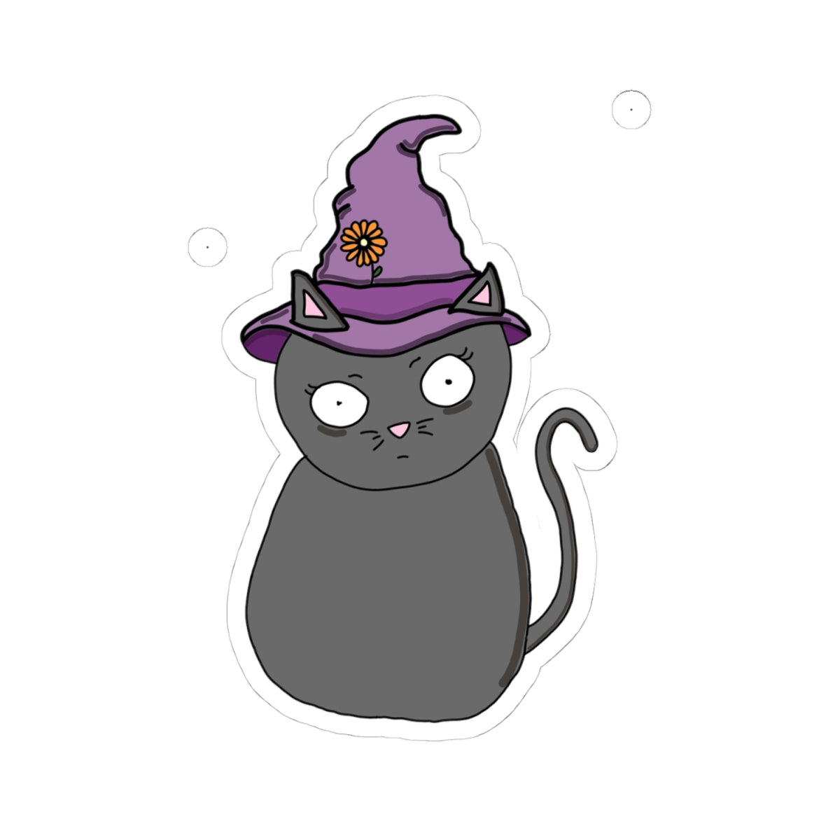 CUTE Witch Kitty Halloween sticketr