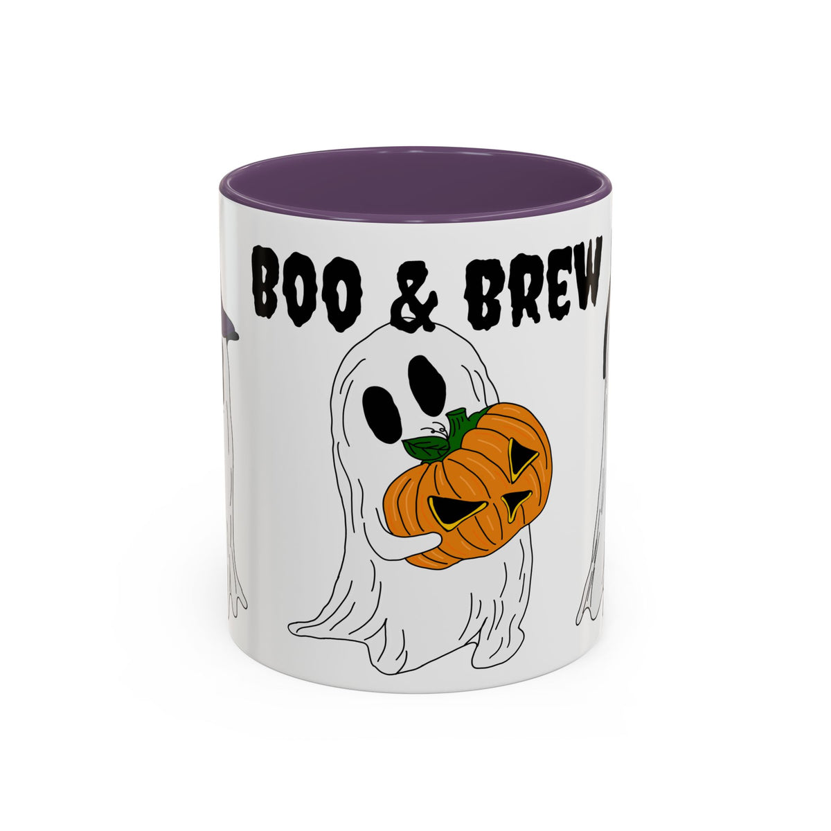 Boo & Brew Halloween Ghost Pumpkin Mug