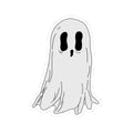 Cute Ghost Sticker — Halloween Kiss-Cut Vinyl Decal