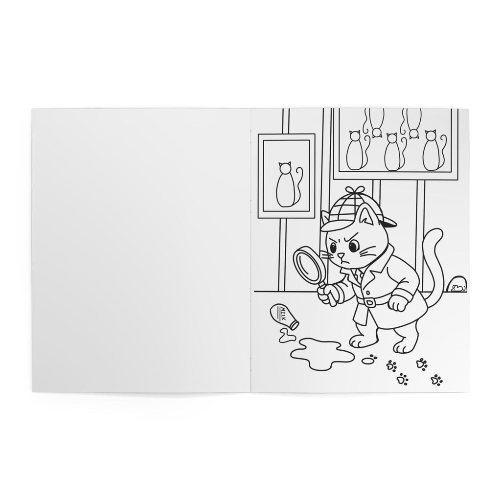 Cat Coloring Book — "Life Of A Cat" Cute Adult & Kids Illustration Activity Book
