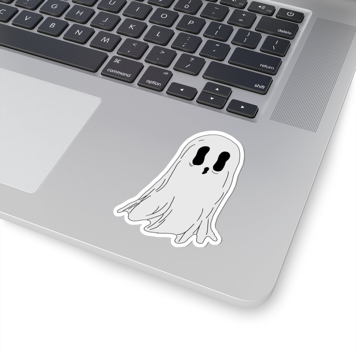 Cute Ghost Sticker — Halloween Kiss-Cut Vinyl Decal