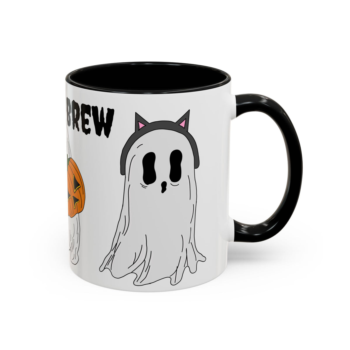 Boo & Brew Halloween Ghost Pumpkin Mug